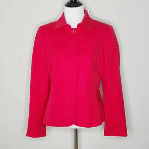 NWT Ellen Tracy Red Button Front Jacket 10P